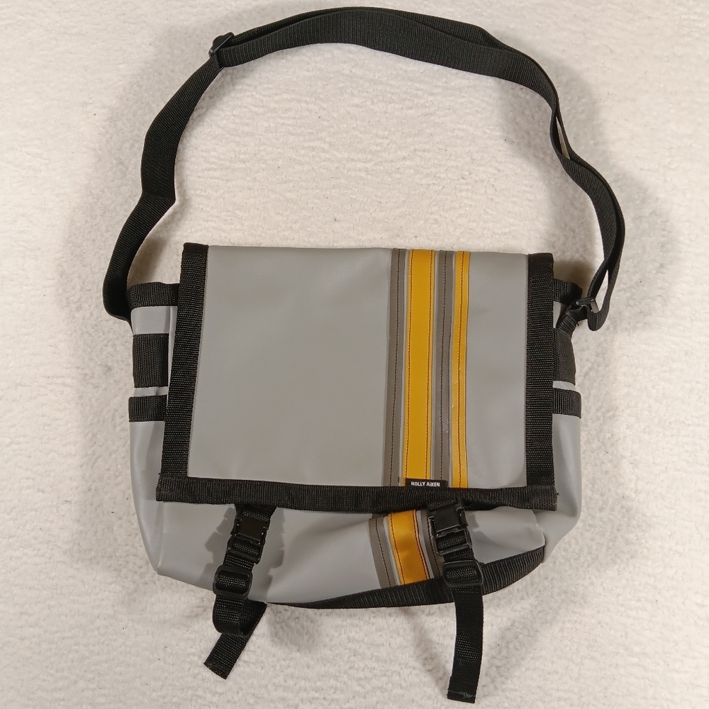 Holly Aiken Airborne Messenger Bag Gray Large Carryall Travel Diaper Vegan